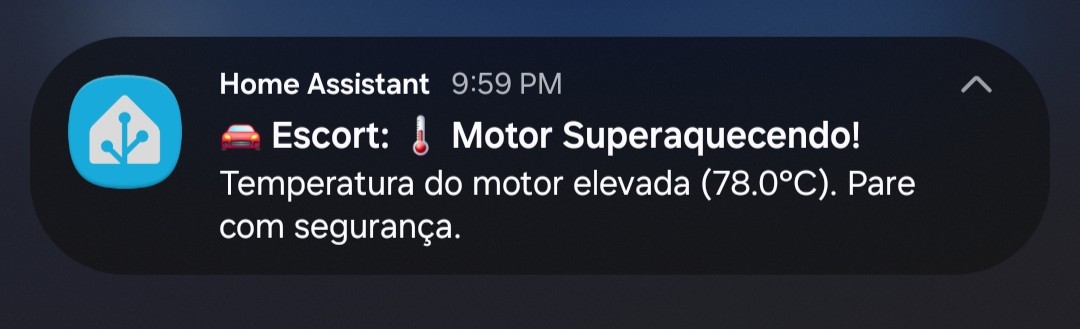 Uma das idéias que conseguimos aplicar tendo agora os dados de telemetria do motor, são os alertas push no celular, muito úteis para prever desastres.