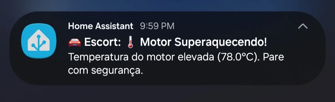 Uma das idéias que conseguimos aplicar tendo agora os dados de telemetria do motor, são os alertas push no celular, muito úteis para prever desastres.